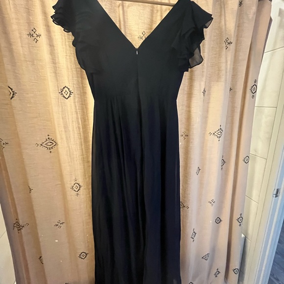 Deep blue Dessy bridesmaid dress, size 8 - Picture 2 of 2